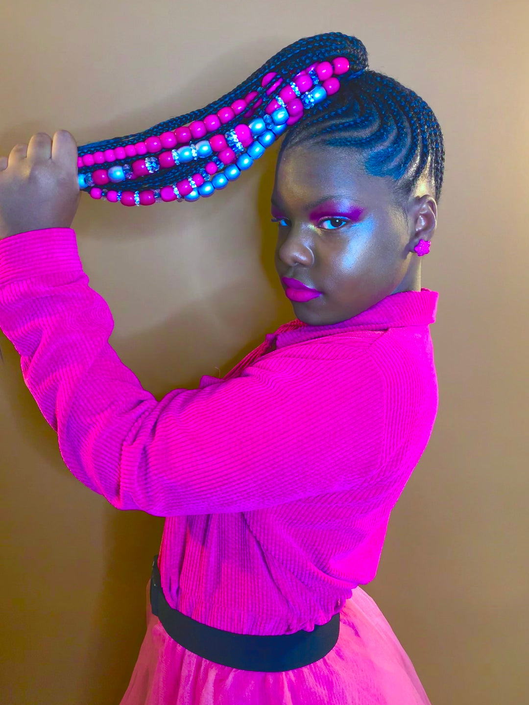 Pink Hair Bead Collections 